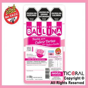 COBERTURA PARA TORTA 1/2K COLOR ROSA BALLINA x 1